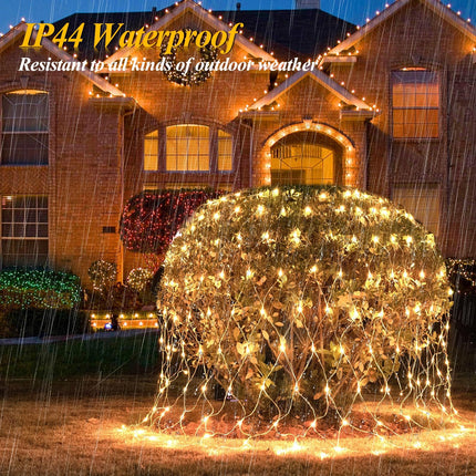 LitHome 21ft x 5ft Christmas Net Lights, 360 LED Mesh Fairy String Lights with 8 Modes, Connectable Plug in Waterproof Mesh Lights for Bushed,Trees,Yard,Patio,Garden Decorations(Warm White)