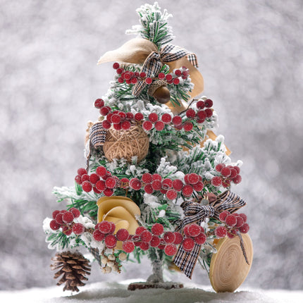 DRWATE Artificial Red Holly Leaves Berry Picks Stems Fake Winter Christmas Berries Decor for DIY Garland and Holiday Wreath Ornaments, 16 Branch by Bilipala