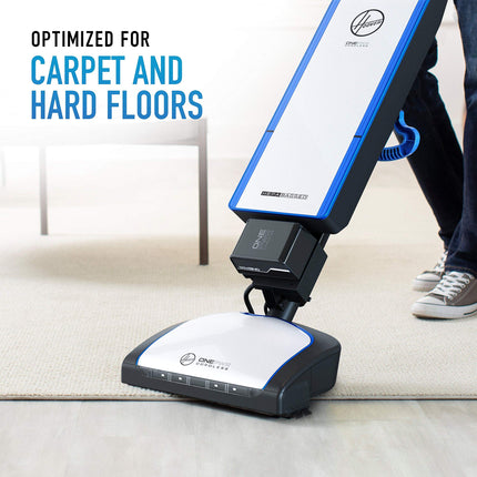Hoover Onepwr Hepa+ Cordless Bagged Upright Vacuum Cleaner, Lightweight, For Carpet And Hard Floor, Bh55500Pc, White