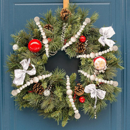 10 Feet Wooden Beaded Garland Rustic Farmhouse Decor Wood Bead Garland Christmas Tree Garland Boho Decoration