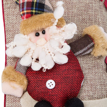 Sunnyglade 3PCS 17.5" Christmas Stocking Classic Large Stockings Santa, Snowman, Reindeer Xmas Character for Family Holiday Christmas Party Decorations