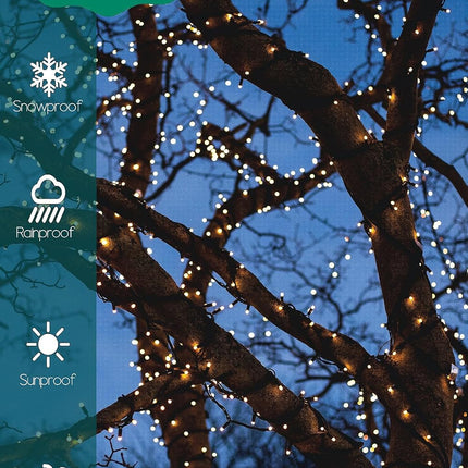 Battery Operated Christmas Lights - 50 LED Mini Lights Battery Operated String Lights Indoor Outdoor String Lights with Timer 8 Modes Fairy Lights for Christmas Tree Wreath Party, Warm White