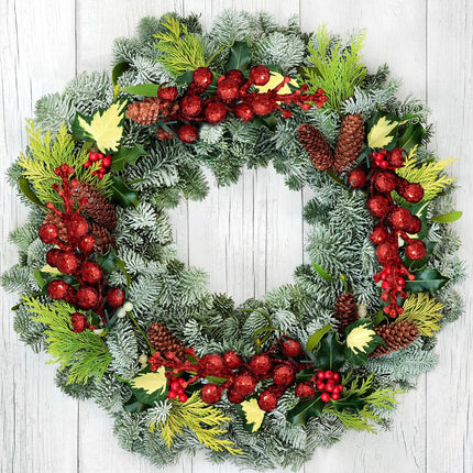 36pcs Glitter Berries Stems, 7.9 Inch Christmas Berries Stems Glitter, Artificial Berry Picks Christmas Red Berries Stems for Vases for Decoration Christmas Tree Wreath
