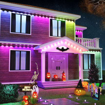 Permanent Christmas Lights Outdoor 100ft, Permanent Outdoor Lights with App/Remote Control, Smart Eave Lights with 72 LED Beads, IP67 Waterproof Outdoor Lighting for Holiday, Christmas, Daily