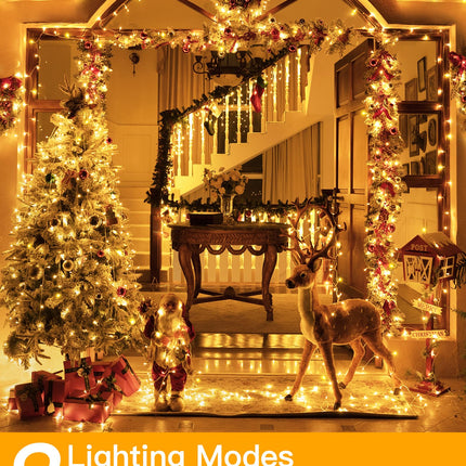 shineshine Christmas Lights 295FT/900LED, Waterproof Outdoor String Lights with Remote and Timer, 8 Modes Dimmable Fairy Lights for Indoor Outside House (Warm White)