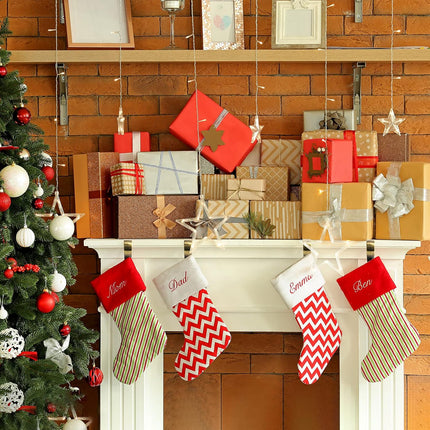 Christmas Stocking Holders for Mantle Set of 4, Heavy Duty Damage Stocking Hangers with Non-Slip Strips Mantle Fireplace Stocking Hooks for Christmas Party Decoration Bronze