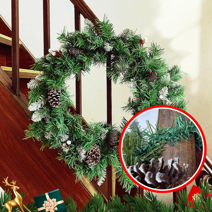 20 Pcs Christmas Garland Ties 18 Inch Artificial Pine Needles Faux Pine Green Twist Ties for Banister, Christmas Tree Branches for Xmas Holiday Decoration Craft Wrapping