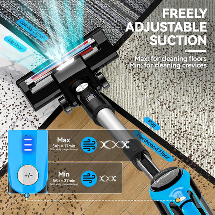 Livowalny Cordless Vacuum Cleaner For Makita 18V Battery, 6 In 1 Lightweight Stick Vacuum With 2 Mode Suction, 250W Brushless Motor, 20Kpa Stick Cordless Vacuum For Hardwood Floor Pet