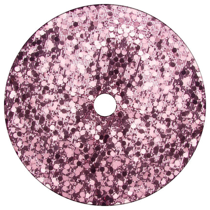 Pink Candy Tree Skirt, Small Sequin Christmas Tree Skirt 36 Inch, Xmas Sparkly Candy Tree Mats for Christmas Tree, Pink Christmas Decorations Ornament