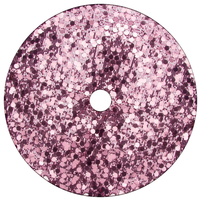 Pink Candy Tree Skirt, Small Sequin Christmas Tree Skirt 36 Inch, Xmas Sparkly Candy Tree Mats for Christmas Tree, Pink Christmas Decorations Ornament