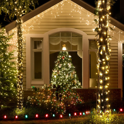 Brizled Christmas Tree Trunk Light, 20" x 45" 50 LED 5MM Stretchable Christmas Net Lights, Connectable Christmas Tree Lights Warm White, UL Tree Wrap Lights for Christmas Tree Column Outdoor