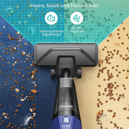 Corded Stick Vacuum Cleaner, Aspiron Small Vacuum Cleaner With 20Kpa Powerful Suction & 0.88Qt Dust Cup And 32Ft Power Cord, 5In1 Handheld Lightweight Bagless Vacuum Cleaner Carpet And Floor For Pet