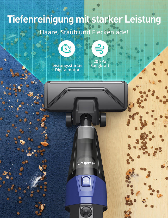 Corded Stick Vacuum Cleaner, Aspiron Small Vacuum Cleaner With 20Kpa Powerful Suction & 0.88Qt Dust Cup And 32Ft Power Cord, 5In1 Handheld Lightweight Bagless Vacuum Cleaner Carpet And Floor For Pet