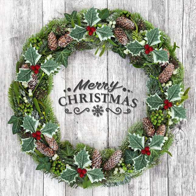 Holly Berries with Green Leaves, 24PCS Artifical Red Holly Berry Flowers for Christmas Tree/Wreath Arrangement Decorations, Red Berry Christmas Picks for Crafts s Wedding Party Decor