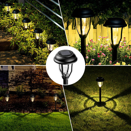 Solpex 8 Pack Solar Pathway Lights, Solar Path Lights Waterproof, Solar Garden Lights Outdoor For Garden, Yard, Pathway, Landscap