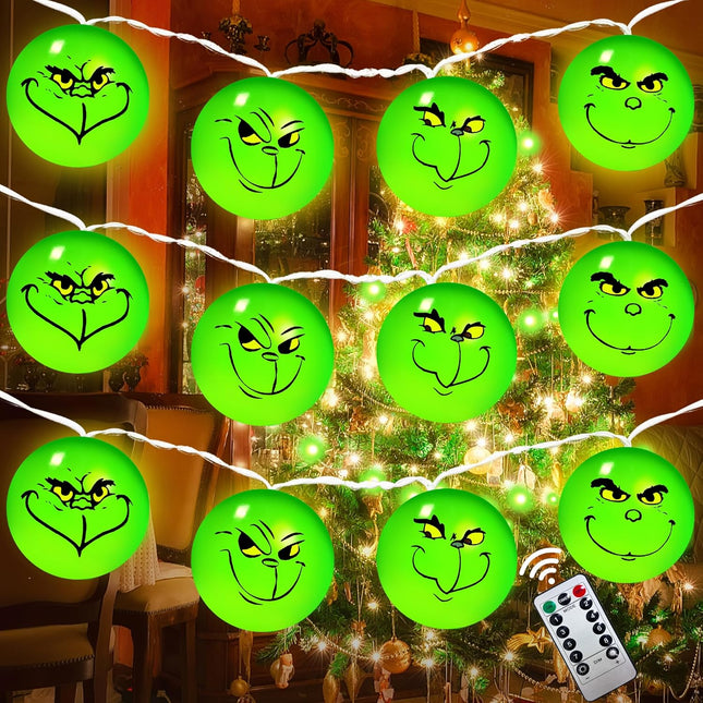 [Timer & 8 Modes] Battery Operated Christmas Lights, Christmas Decorations for Tree, 10Ft 20LED Waterproof Christmas String Lights for Christmas Tree Wreath Window Wall Home Yard Indoor Outdoor Decor