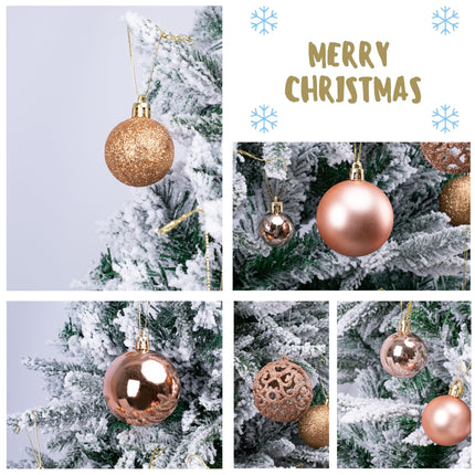 Christmas Ball Decorations Set of 101 Pcs, with Tree Topper, Best Ornaments s Ideas for Family and Friends
