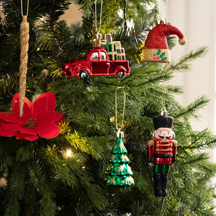 Valery Madelyn Christmas Tree Decorations Set, 80ct Red Green and Gold Shatterproof Christmas Ball Ornaments Bulk, Traditional Country Hanging Ornaments for Christmas Trees Xmas Holiday Decor