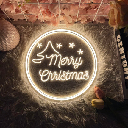 Merry Christmas Neon Sign for Wall Decor, Christmas LED Sign Dimmable Neon lights Signs for Bedroom Home Bar Pub Christmas Year Party Decorations