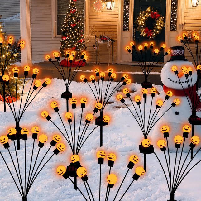Inscrok Christmas Decorations Outdoor Solar Garden Lights, 6Pack 48LED Swaying Firefly Lights Solar Christmas Lights, Waterproof Solar Pathway Lights for Yard/Garden/Lawn/Party Decor