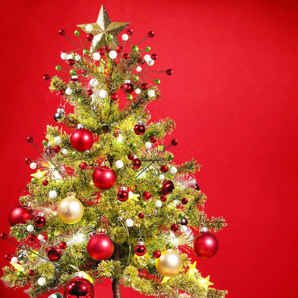 8 Pieces Christmas Tree Picks Sprays Christmas Tree Topper Decoration Christmas Tree Branch Glitter Ball Toppers for Christmas Tree Wreath Decoration