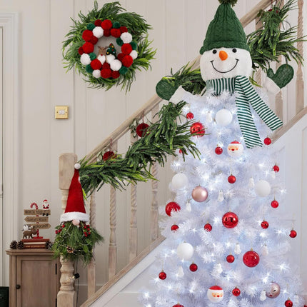 2 Pcs Real Touch Norfolk Pine Garland,Pine Garland for Christmas Decor with Extension Branch,Artificial Green Garlands for Decoration,Christmas Garland Greenery Garland for Mantle Table Wall, 6 Feet