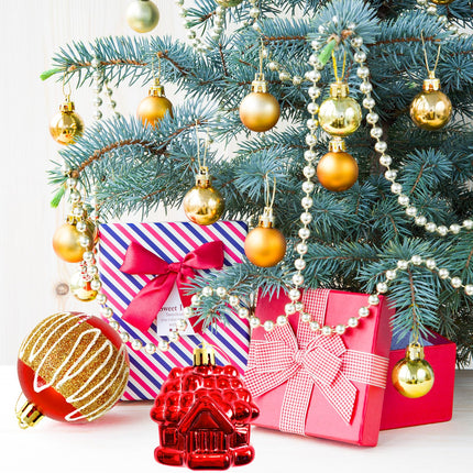 42pcs Christmas Ornament Set, Classic Red and Gold Shatterproof Decorative Hanging Balls for Xmax Tree Wreath and Garland Decoration