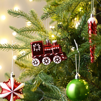 Valery Madelyn Christmas Ornaments Set, 100ct Red Green White Shatterproof Christmas Tree Decorations Variety Ball Ornaments Bulk, Whimsical Hanging Ornaments for Xmas Trees Holiday Party Decor