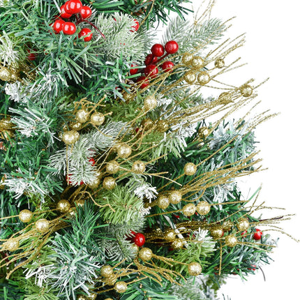 Lvydec 22pcs Christmas Glitter Berries Stems, 17" Artificial Christmas Picks for Christmas Tree Ornaments, DIY Xmas Wreath, Crafts, Holiday and Home Decor (Gold)