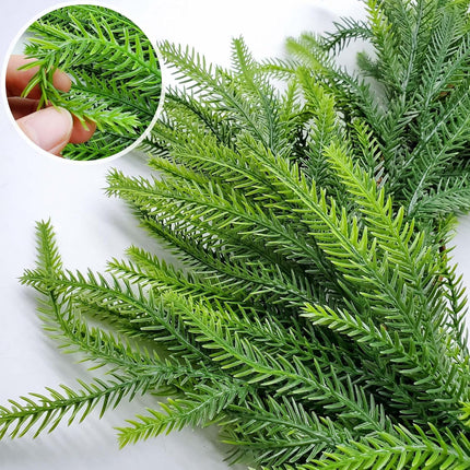 2 Pcs Real Touch Norfolk Pine Garlands 6FT Artificial Pine Greenery Garlands Faux Christmas Garland for Holiday Seasonal Indoor Home Decor Mantle