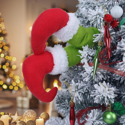 Small Christmas Tree - Mini Christmas Tree with Grinch Ornaments, Flocked Tabletop Christmas Tree, Grinch Christmas Decorations, Grinch Tree, 2 Ft Christmas Tree
