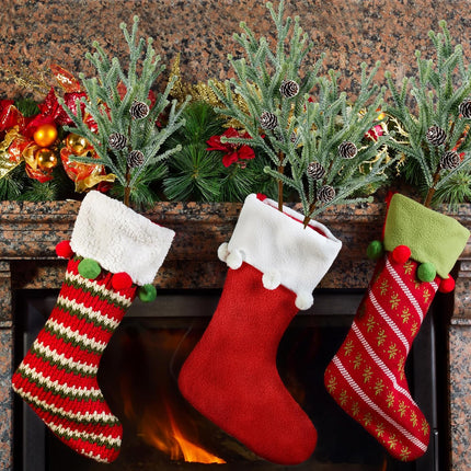 Sggvecsy 4 Pack Snow Frosted Christmas Pine Picks with Pine Cones Frosted Artificial Pine Branches Faux Pine Stem Christmas Pine Needles for Xmas Tree Wreath DIY Craft Holiday Decor (Red)