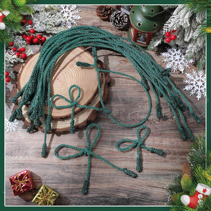 Zhengmy 24 Pcs Christmas Garland Ties Extra Long 30 Inches 25 Inches 20 Inches Decorative Twist Tie for Banister Reusable Flexible Twist Tie for Garland Stairway Railing Xmas Holiday Home Decor(Green)