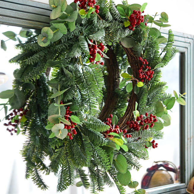 Vibrant Artificial Holly Red Berry Decorations with Flexible Stems: Set of 10 for Stunning Vases, Bouquets, and Floral Arrangements - FiveSeasonStuff Floral