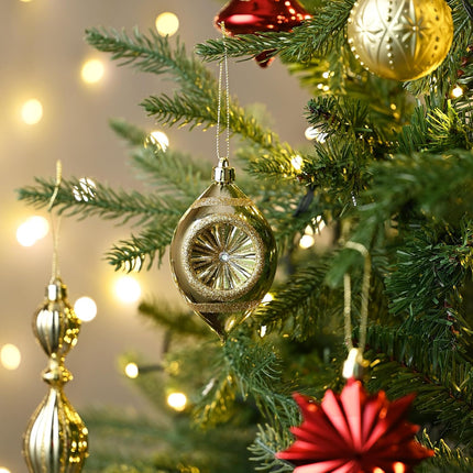 Valery Madelyn Ornaments for Christmas Trees, 100ct Red and Gold Shatterproof Christmas Tree Decorations, Luxury Hanging Ball Ornaments Bulk for Xmas Holiday Decor