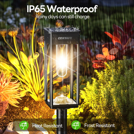 Solar Lights Outdoor Pathway 8Pack, Bright Solar Pathway Lights Outdoor Waterproof, Pathway Lights Solar Powered IP65, Solar Walkway Lights Outdoor Path Lighting for Landscape Yard(Warm White)