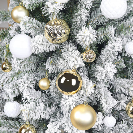 Annecy Christmas Tree Ornaments - 36 PCS Shatterproof Christmas Ball Ornaments Set for Christmas, Holiday, Wreath & Party Decorations (Multi-Size, Gold, White)