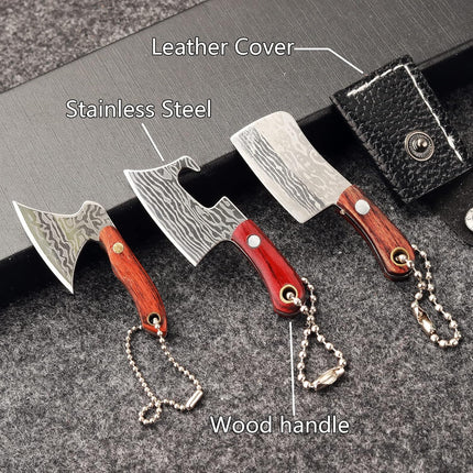 10 Pcs Mini Knife Set,Mini Knife Quxozhlu Mini Knife Keychain Tiny Knife Edc Mini Knives Butcher Mini Cleaver Mini Pocket Chef