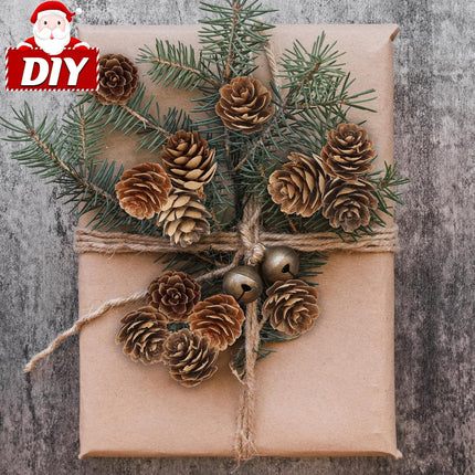 100 Pack Pine Cones, Mini Natural Pine Cones for Christmas Tree, 1.18 in Pine Cones for Crafts, Mini Pinecone Ornaments, Christmas Wreath Craft, Winter Decorations for Home Fall Decor Vase Filler