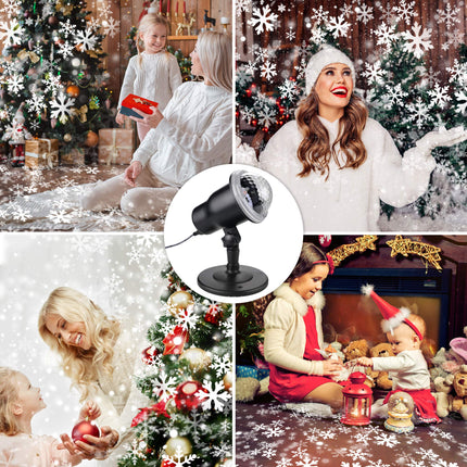 Christmas Projector Lights Outdoor, Holiday Snow Projector with Remote Control, Decorative Snowflake Lighting for Christmas Year Birthday Party