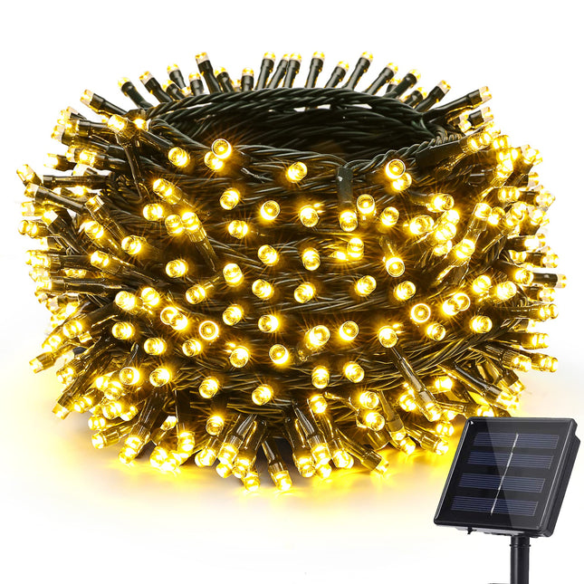 Solar String Lights, 72Ft 200 LED, Waterproof Outdoor, 8 Modes, String Lights for Garden, Yard, Wedding, Party (Warm White)