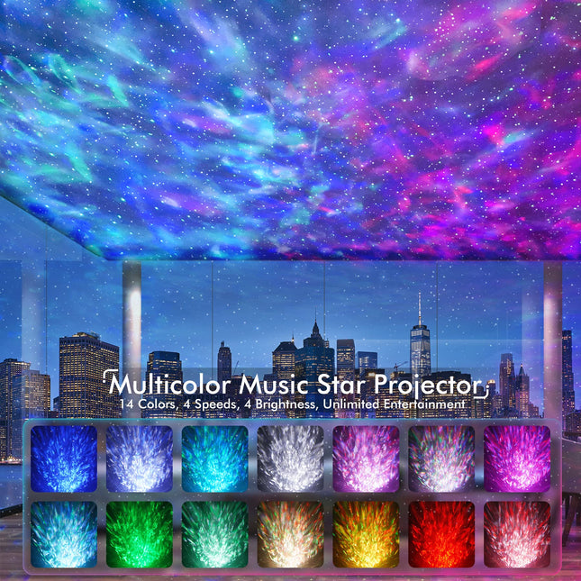 Rossetta Galaxy Projector, Star Projector for Bedroom, Night Lights for Kids Room with White Noise, Bluetooth Speaker, Timer and Remote, Room Decor, s for Girls, Boys, Adults, Christmas, Birthday