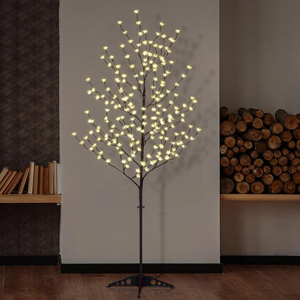 Lightshare 6.5FT 208 LED Cherry Blossom Tree, Lighted Artificial Tree for Decoration Inside and Outside, Home Patio Wedding Festival Christmas Decor