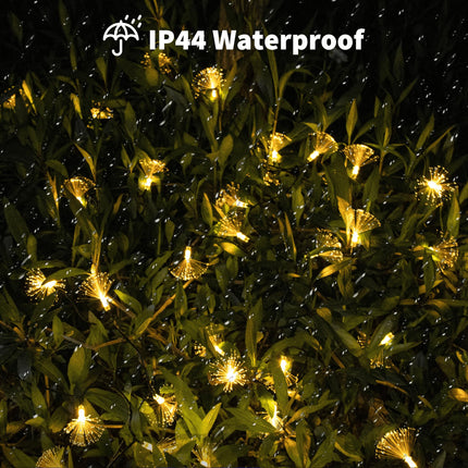 YOLIGHT 33FT Fiber Optic Fairy Lights 60 LED Starburst Firework String Lights Green Wire Christmas Lights for Indoor Outdoor Wedding, Christmas Tree, Garden, Patio, Party Decoration (Warm White)