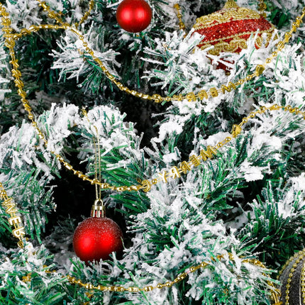 66 Feet Christmas Tree Beads, Merry Christmas Gold Bead Garland for Christmas Tree, Plastic Words Christmas Tree String Garland Beads, Faux Christmas Tree Decor for Xmas Holiday Home Mantle Wreath