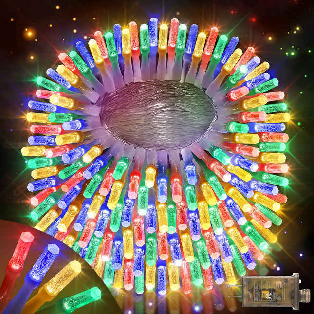 XURISEN d 403FT 1000 LED Christmas Lights Outdoor, Super Long String Lights 8 Modes & Memory Timer Plug in Fairy Lights for Home Xmas Tree Party Wedding Decor -Multicolor