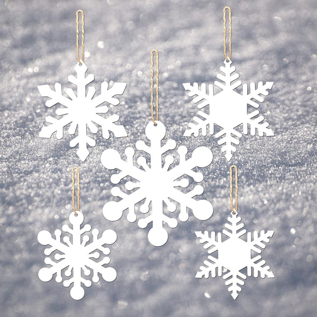 J-Fly Snow Wall Art Metal Snow Wall Hanging Decor Christmas Snow Wall Decor Winter Christmas Party Decor is Suitable for Indoor, Christmas Tree, Corridor, Concierge Winter Decoration Packaging 5