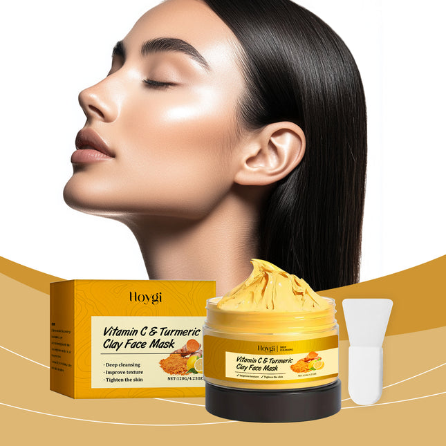 Hoygi Turmeric Cleansing Mud Film, Hydrating, Firming, Cleansing And Purifying Pores Facial Skin Smear Mud Film