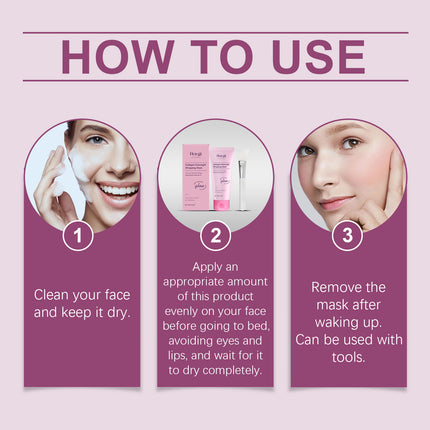 Hoygi Collagen Peel-Off Mask (With Brush) Gently Nourishes, Moisturizes, Brightens, Smooths And Refines The Skin