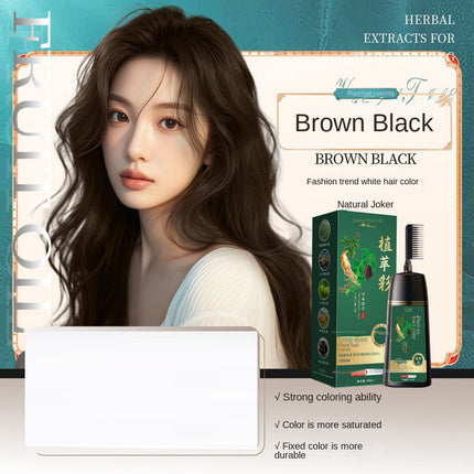 Hair dye Comb color Hair dye Plant hair dye Cover White lock color Black hair dye